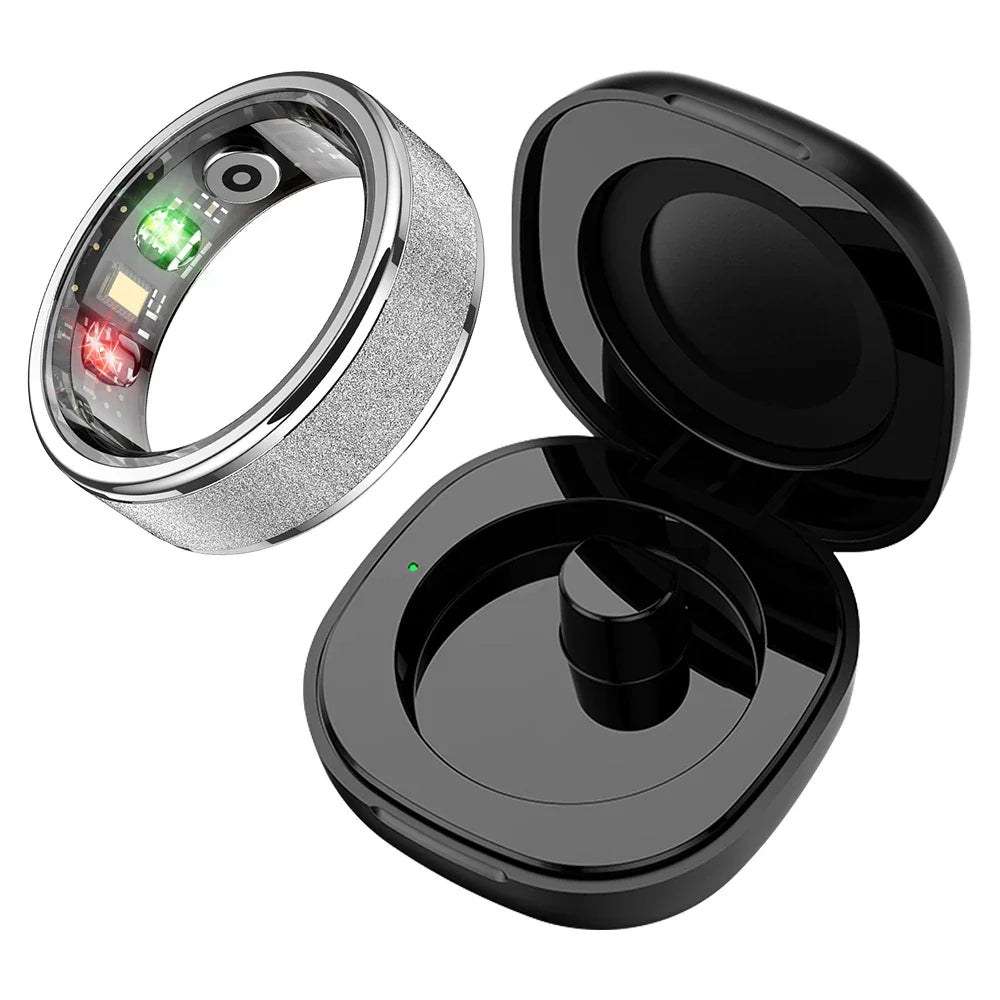 R10 Smart Ring with Charging Case – Sleep & Health Monitor, 5ATM Waterproof, Fitness & Multi-Sport Mode for Men & Women