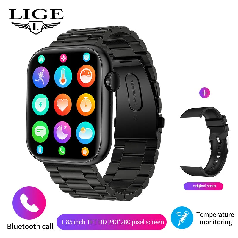 Smartwatch – Bluetooth Calling, Wireless Charging, Custom Face, Fitness Tracker for Men & Women