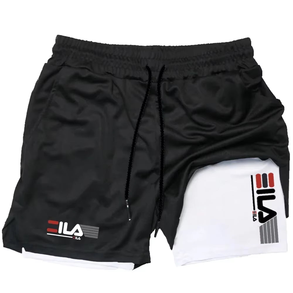 Men’s 2-in-1 Training Shorts – Quick-Dry Double-Layer Gym & Running Shorts with Phone Pocket (M–3XL)