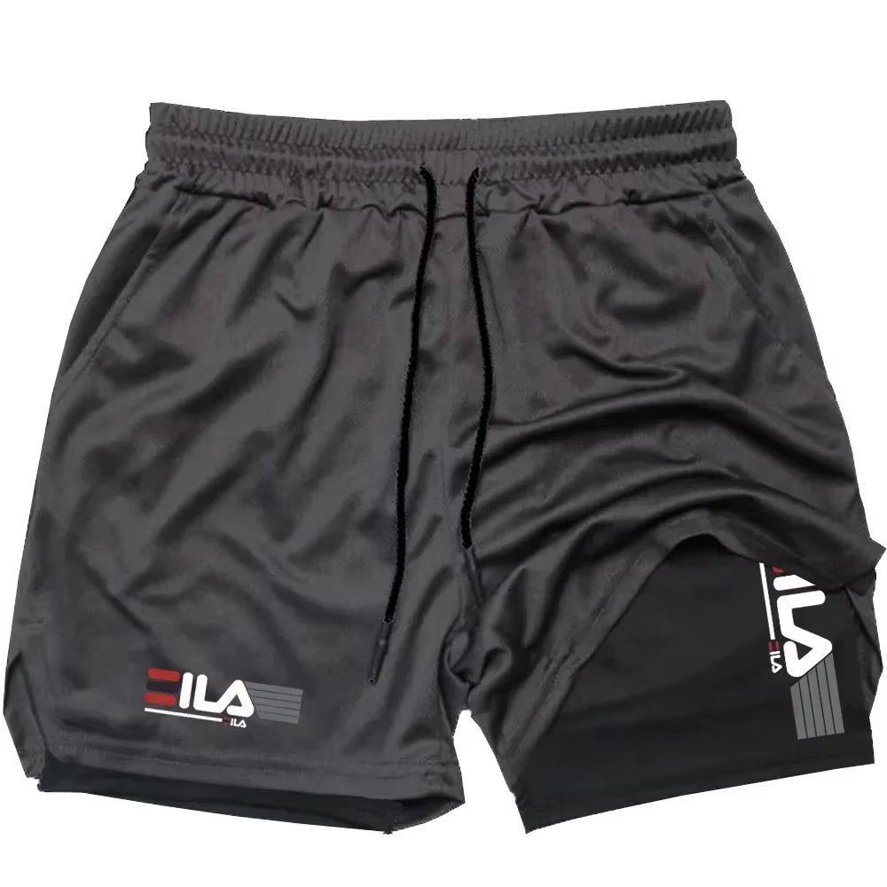 Men’s 2-in-1 Training Shorts – Quick-Dry Double-Layer Gym & Running Shorts with Phone Pocket (M–3XL)