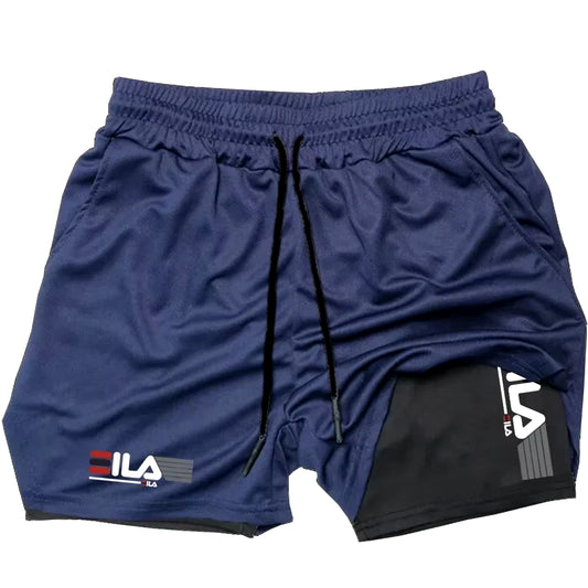 Men’s 2-in-1 Training Shorts – Quick-Dry Double-Layer Gym & Running Shorts with Phone Pocket (M–3XL)
