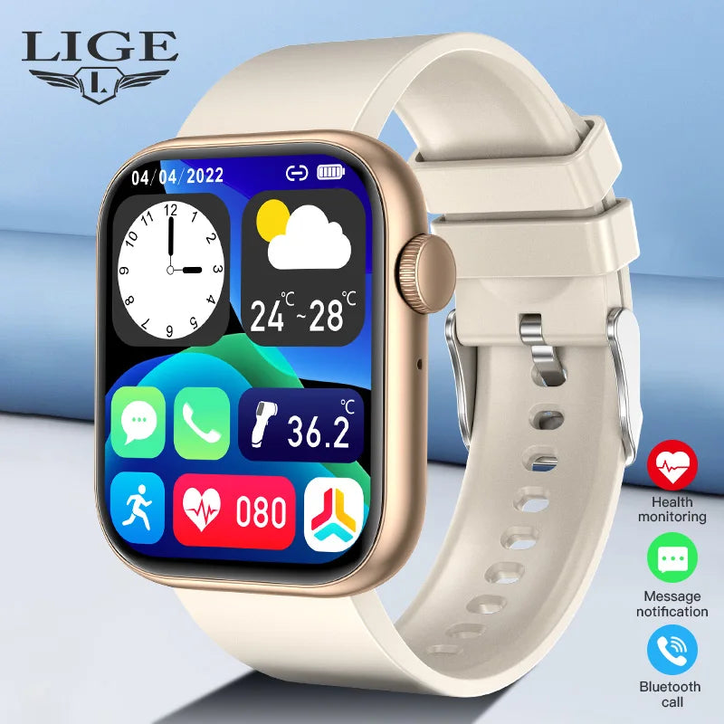 Smartwatch – Bluetooth Calling, Wireless Charging, Custom Face, Fitness Tracker for Men & Women