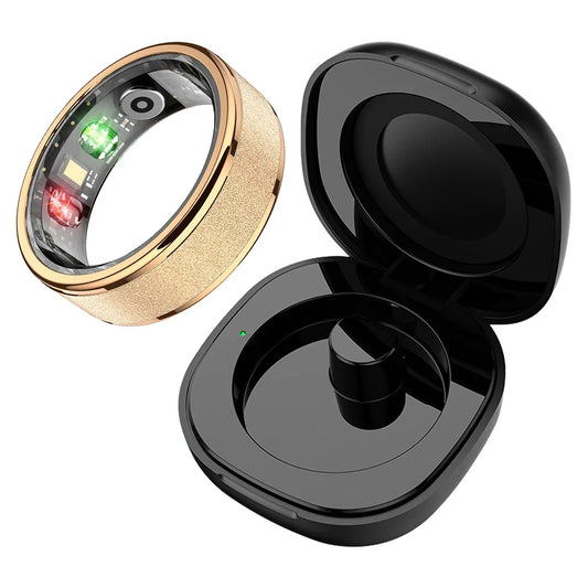 R10 Smart Ring with Charging Case – Sleep & Health Monitor, 5ATM Waterproof, Fitness & Multi-Sport Mode for Men & Women