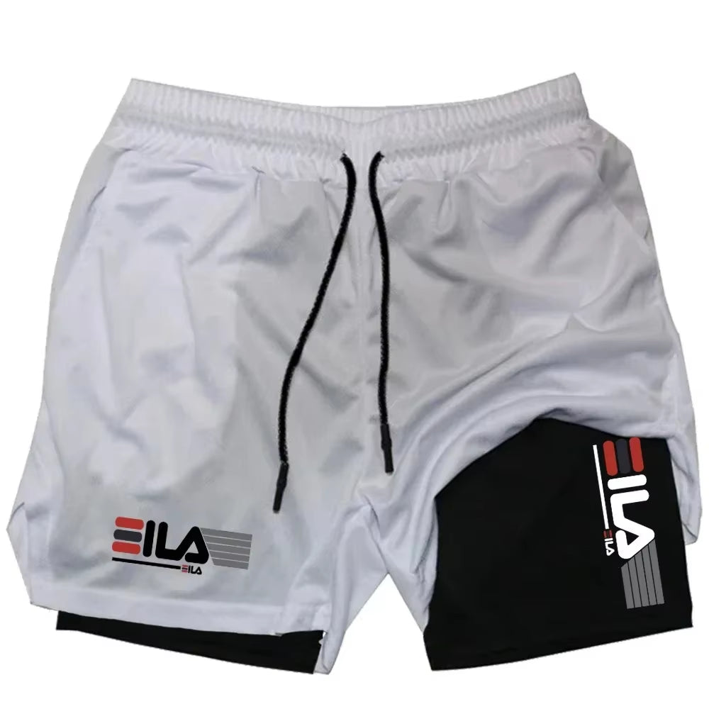 Men’s 2-in-1 Training Shorts – Quick-Dry Double-Layer Gym & Running Shorts with Phone Pocket (M–3XL)